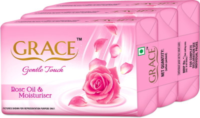 Grace Generic Gentle Touch Beauty Soap Rose Oil & Moisturiser: 3Ux150 gms(1 g)
