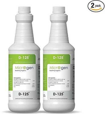 Microgen D-125 Surface and Environmental Disinfectant Liquid (Pack Of 2)(1 L)