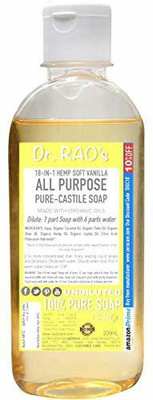 CERO Dr Rao's Vanilla Fragrance All Purpose Pure Castile Soap, For DIY Projects(200 ml)