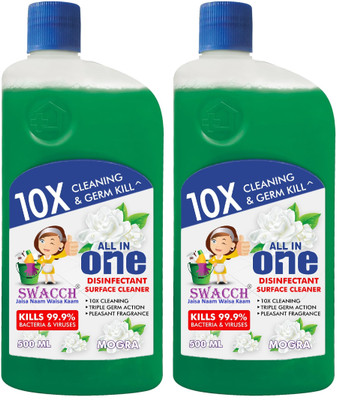 swacch Surface & Floor Cleaner Mogra Pack of 2 Suitable For All Floor Cleaner(1 L)