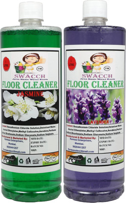 swacch Home Care Combo Floor Cleaner Jasmine & Lavender 1 Litre (Pack of 2)(2000 ml)