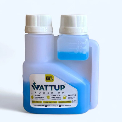 WattUp Solar Panel Non-Acidic Cleaning Liquid | Removes Dust, Cement Stains, Iron Dust(100 ml)