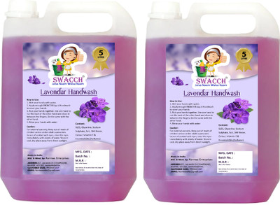swacch Hand Wash Liquid I Refreshing Fragrance Lavender I Pack of 2 Eco-Friendly(10 L)