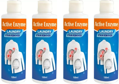 Matangi Enterprise Quick Laundry Rust Stain Remover, Handy and Easy to Use, Active Enzyme Pack Of 4(400 ml)