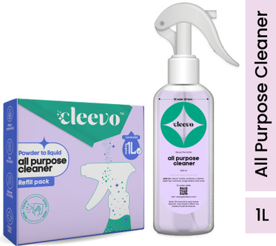 cleevo All Surface Cleaner Liquid Spray | 1L Bottle Pack | Multipurpose | Lavender(1 L)