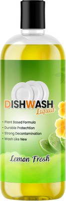 Vixora Pack of 1 Dishwash Liquid Lemon Fresh | Tough Grease Remover | Safe on Hands(100 ml)