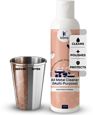KRama All Metal Cleaner Tarnish & Oxidization Remover for Copper, Brass, Bronze(200 ml)
