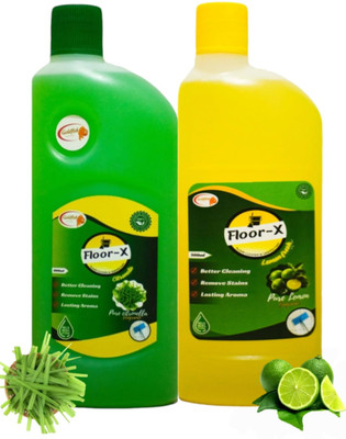 Floor-X Floor cleaner combo Citronella & Lemon | kills 99.9 pc germs(1 L)