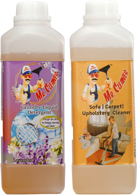 Mr. Cleaner Laundry Cleaner & Sofa, Carpet Cleaner Combo for Deep Fabric Cleaning(1 L, 1 L)