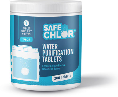 Safe Chlor Chlorine Tablet for Water Tanks of 20L for Overhead & Underground Water Tanks(200 Tablets)