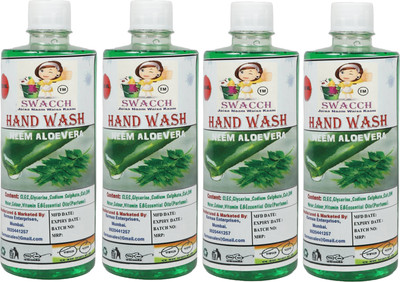 swacch HANDWASH NEEM ALOVERA 500ML (PACK OF 4)(2000 ml)