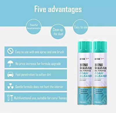 ZEKARO Multi Purpose Home, Kitchen, Office Cleaning Foam Spray Car Interior Cleaner Foam Spray Car Seat, Exterior, Shoes, Sofa Cleaner Vehicle Interior Cleaner(650 ml)