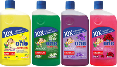 swacch Surface & Floor Cleaner Combo Pack of 4 Lemon , Jasmine, Lavender & Rose(2 L)