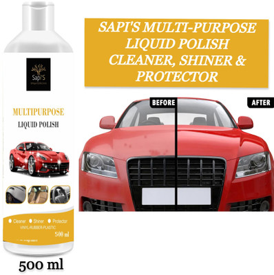 SAPI'S Multipurpose Liquid Polish to Shine Car Dressing Spray, 500 ml Pack 1(500 g)