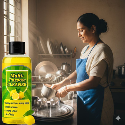 SHREEKRIshn Lemon Fresh All-Purpose Cleaning Liquid Powerful Surface Cleaner(250 ml)