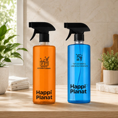 Happi Planat Tap Cleaner & Limescale Remover and Kitchen Cleaner Combo(1000 ml)