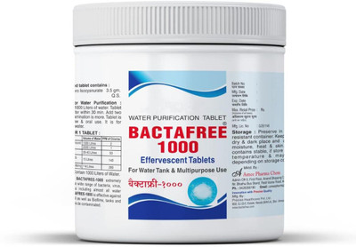 BACTAFREE 1000 Water Purification Tablets - Disinfectant tablet for Overhead and Underground Water Tank, Each Tablet for 1000 Litres, 150 Tablets Pack - 1,50,000 litres Purification, Pack of 1(1050 g)