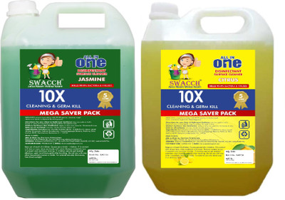 swacch Floor Cleaner Liquid I Surface Cleaner Liquid Combo Pack of 2 Jasmine & Lemon(10 L)