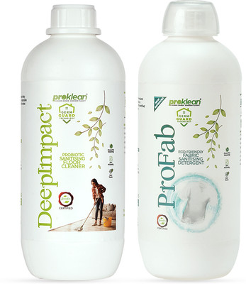 PROKLEAN by Proklean Fabric Detergent and Sanitiser, Non-toxic and Eco-friendly, Probiotic Floor Cleaner and Sanitiser - 1000 Ml (Combo of 2)(2000 ml)