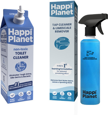 Happi Planet Tap Cleaner & Limescale Remover and Toilet Cleaner Combo(1.5 L)