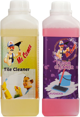 Mr. Cleaner Combo of Tile Cleaner and Lavender Floor Cleaner | 1L Each | Dual Action Cleaner(1 L, 1 L)