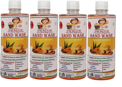 swacch HANDWASH HALDI CHANDAN 500ML (PACK OF 4)(2000 ml)