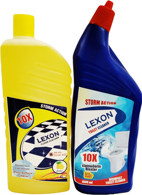 LEXON K SQUARE Storm Action Floor Cleaner & Toilet Cleaner Combo(2000 ml)
