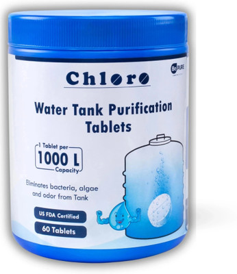 BePURE Chloro 1000 Chlorine Tablets for Water Tank US FDA Approved(60 Tablets)
