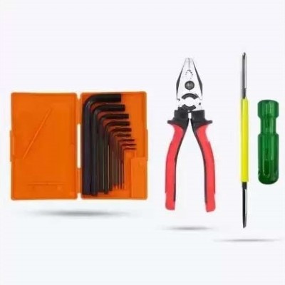 Wolzook 9Pcs Hex Allen Key Kit with 2in1 Screwdriver and Plier L Shape Tool Set Allen Key Set