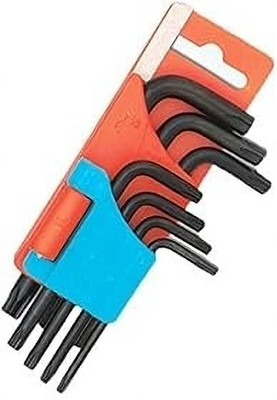 Implemental 9Pcs Small Short Torx L-Shape Wrench Set Metric System Tools Allen Key Set Allen Key Set