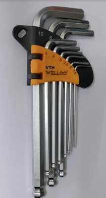 VTH Wello 9pcs Ball Point Hex Allen Key Set Medium HKB2009M Allen Key Set