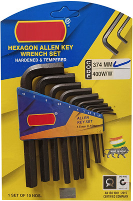 Inditrust new Heavy duty 10pc hex allen key set Allen Key Set Allen Key Set