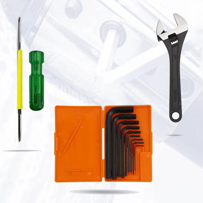 Hillgrove HGCM336M1 9Pcs Allen Key Kit with Adjustable Wrench and 2in1 Phillip Screwdriver Allen Key Set