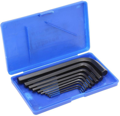 YUV'S 9-Pcs Full Hex Allen Key Kit Bolt Spanner Goti Wrench L Shape Repair Tool Set Allen Key Set