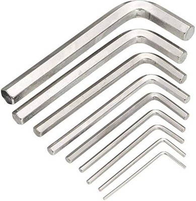Atrocitus 9 Pieces Hex Allen Key Wrench L Shape Repair Tool Set Allen Key Set Allen Key Set(Pack of 9)