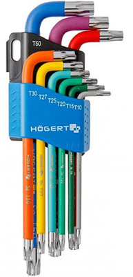 Högert Technik HT1W817 German Long Arm Torx Keyset Allen Key Set