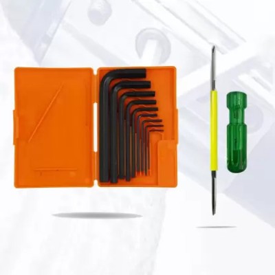 Snomex 9Pcs Hex Allen Key Kit with 2in1 Screwdriver Allen Key Set