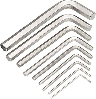 Atrocitus 9PC L Shape wrench Allen Key Set for Repairing Allen Key Set(Pack of 9)