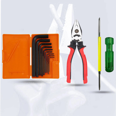 Hillgrove HGCM284M1 9Pcs Hex Allen Key Kit with 2in1 Screwdriver and Plier L ShapeTool Set Allen Key Set(Pack of 3)