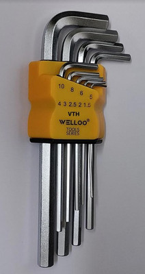 VTH Wello 9pcs Flat Hex Allen Key Set W13702 Allen Key Set
