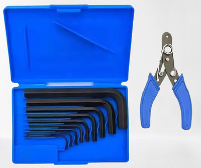 Snomex 9-Pcs Full Hex Allen Key Kit L Shape Repair With Heavy Duty Wire Cutter Smx-05 Allen Key Set