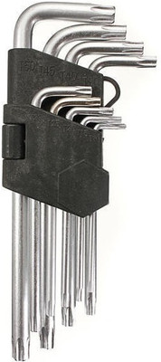 Inditrust new 9pcs T10-T50 Torx Hex Wrench Screwdriver Star Key L Wrench Set Allen Key Set