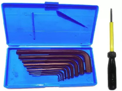 Ubod 9 Pcs Full Hex Allen Key Kit Bolt Spanner Goti Wrench L Shape Repair Tool Set -2 Allen Key Set