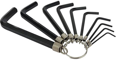 Padma 10-Piece Key Ring Imperial Allen Hex Key Set (Black) Allen Key Set