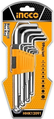 VTH Ingco Ball Point Allen Key Set HHK12091 Allen Key Set
