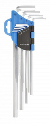 Hogert HTW803 9PC EXTRA LONG HEX KEY SET Allen Key Set