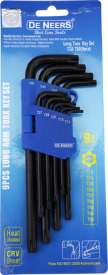 De Neers 9 Pcs Allen Key Set Torx Allen Key Set(Pack of 1)