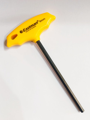 4MECH CRV Steel Hardened and Tempered Eastman 6 mm T-Type Allen Key Allen Key Set