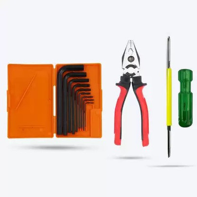 Ubod 9Pcs Hex Allen Key Kit with 2in1 Screwdriver and Plier L ShapeTool Set Allen Key Set