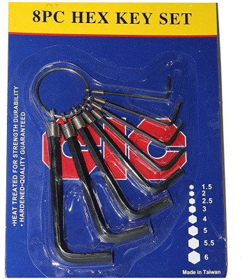 Digital Craft CIC 8Pc Mini Hex Key Set Allen Key Set Wrench L Shape Hexagonal Spanner Wrench Set Repair Tools Allen Key Set